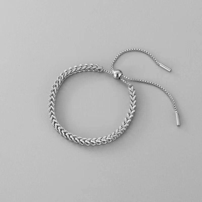 Adjustable Chain and Tassel Bracelet