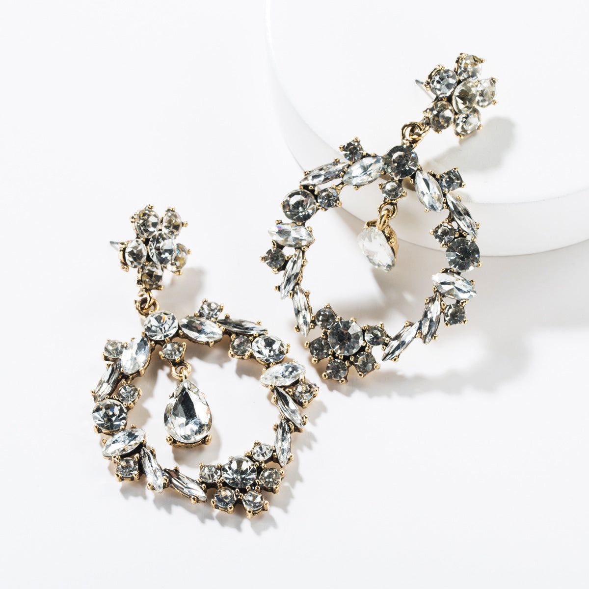 Jeweled Statement Dangle Earrings