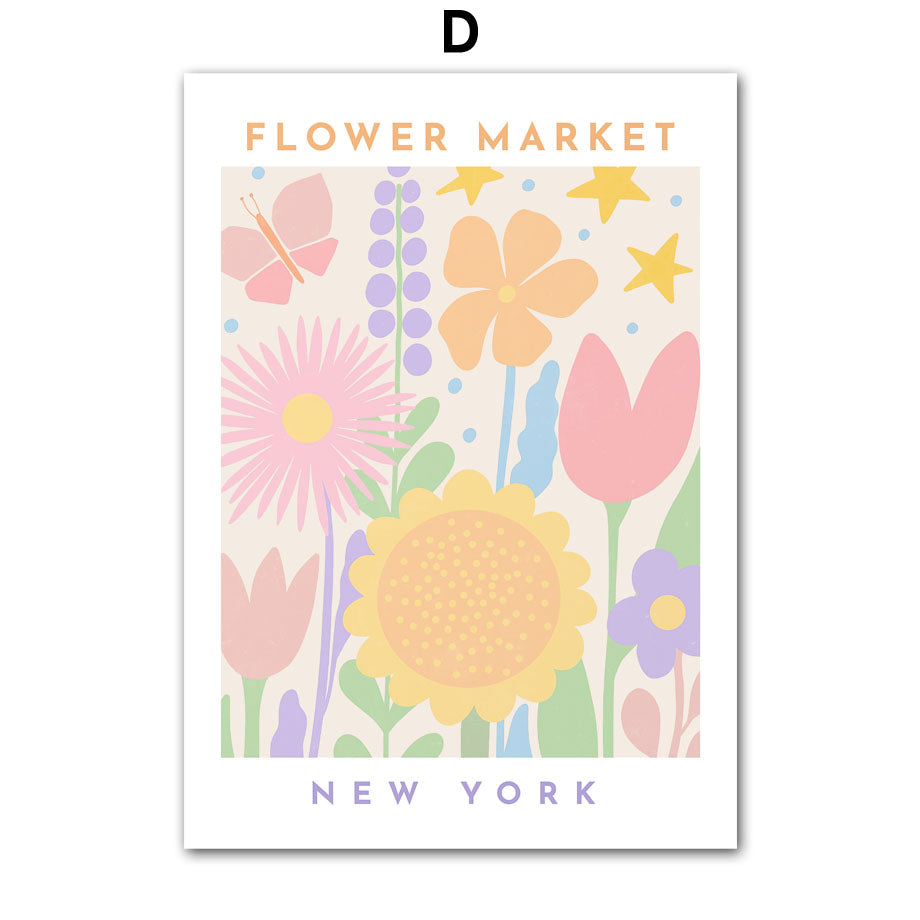 Flower Market on Canvas