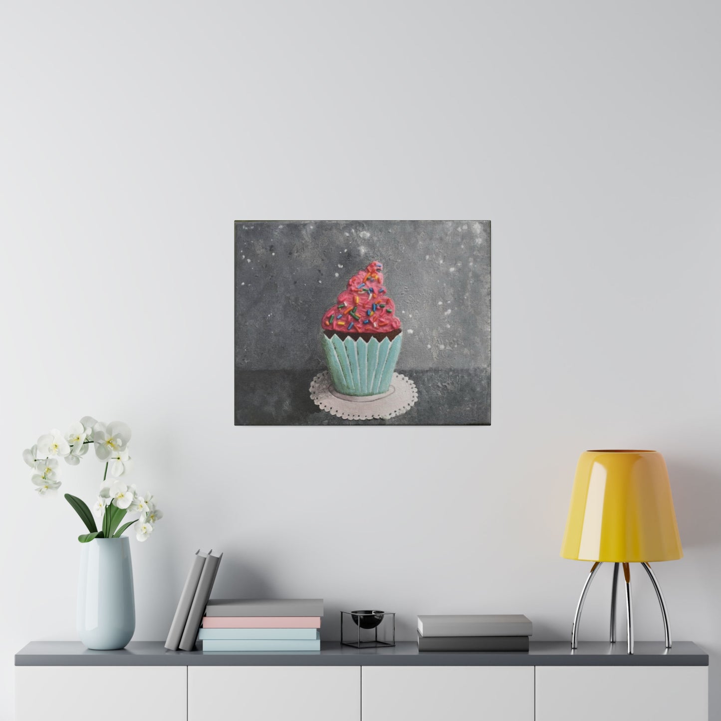 Sprinkled Cupcake, Matte Canvas, Stretched, 0.75"