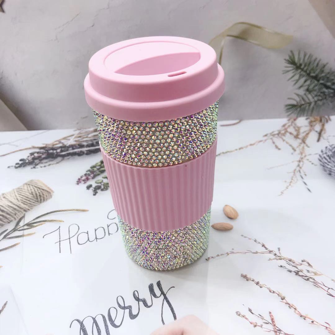 Bling Sparkle Travel Coffee Cup Mug with Lid