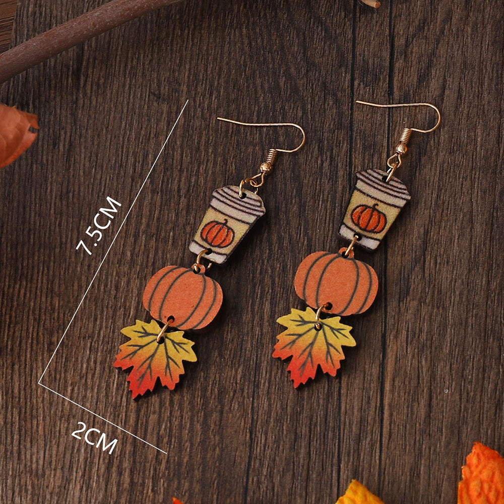 Pumpkin Spice and Maple Leaves Fall Earrings