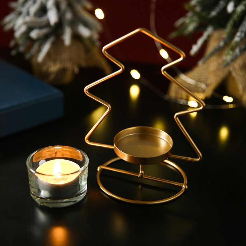 Festive Iron Candle Holder