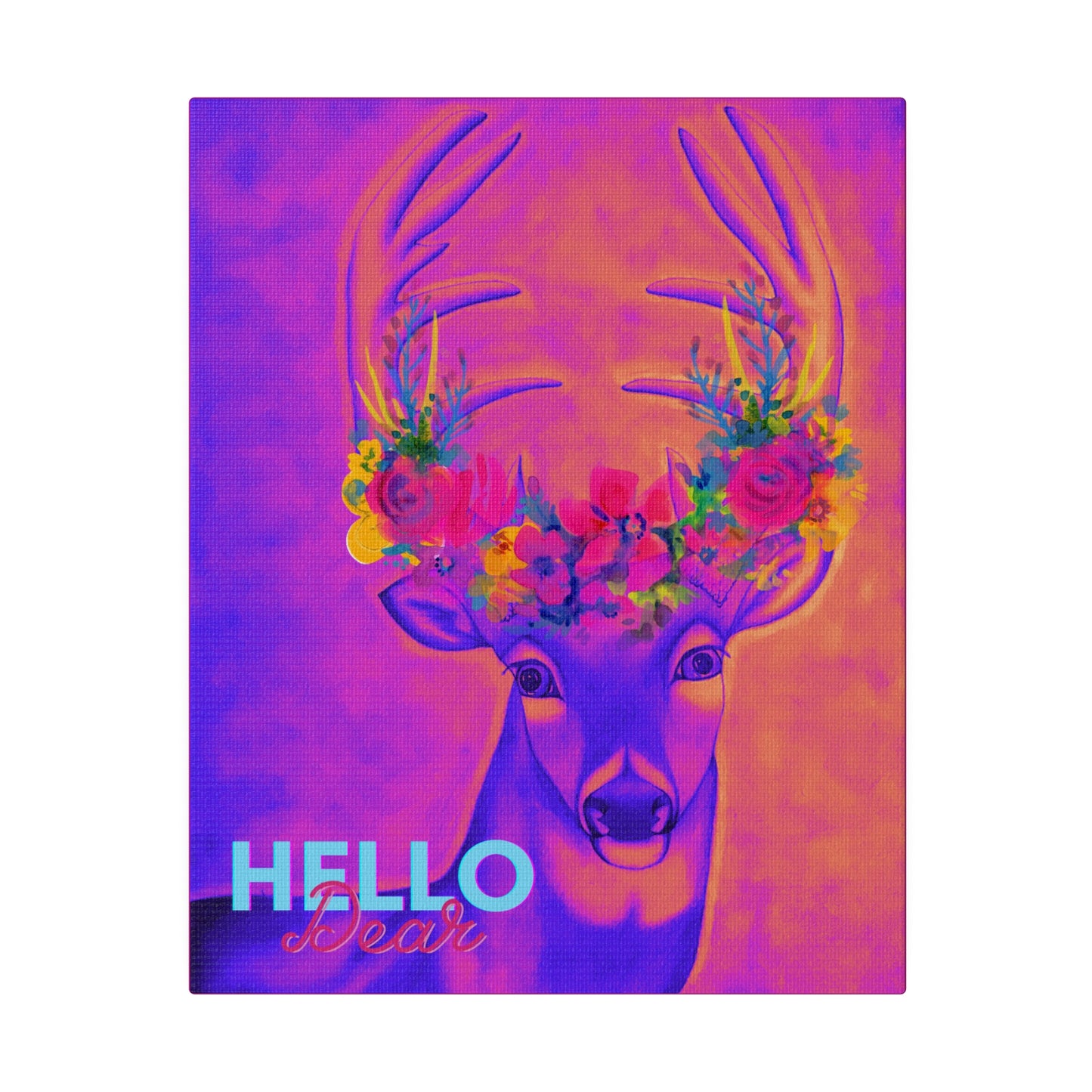 Hello Dear, Matte Canvas, Stretched, 0.75"