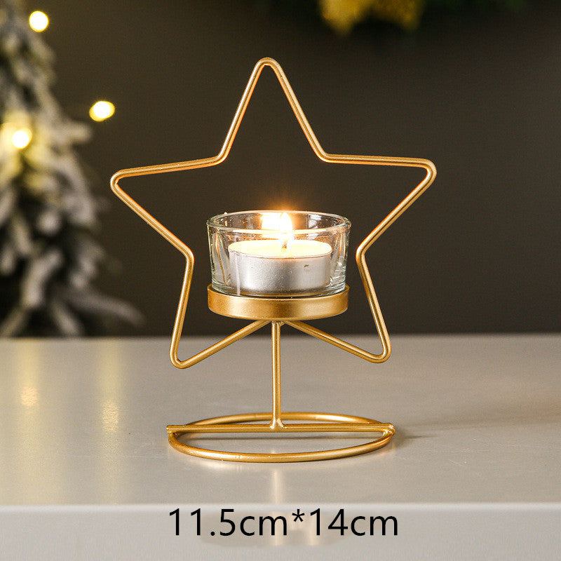 Festive Iron Candle Holder