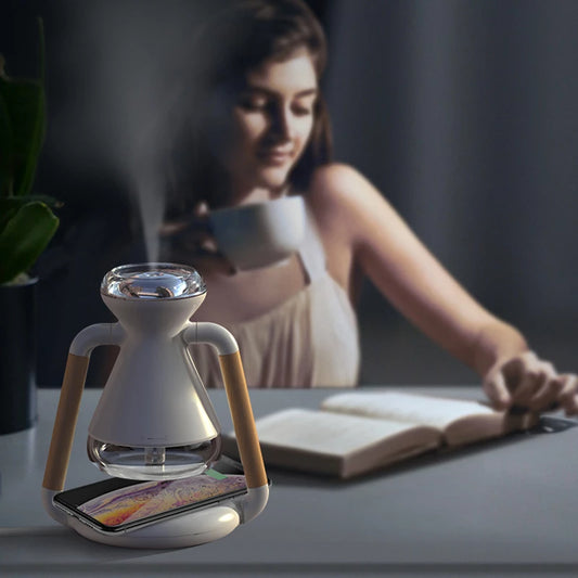 Diffuser-Humidifier + USB Wireless Charger for Phone