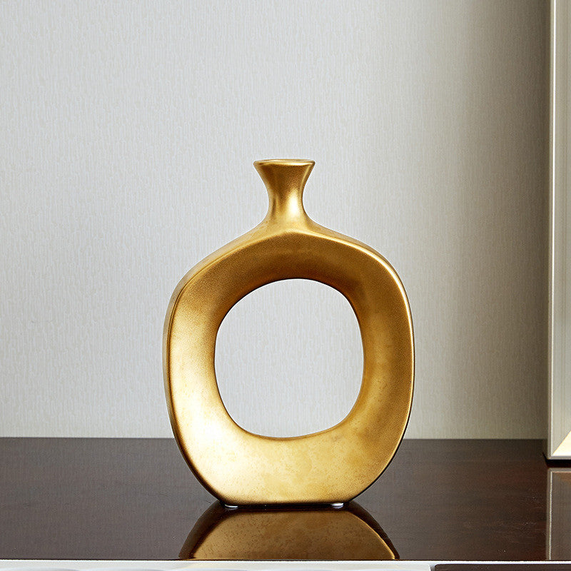 Golden Hollow Vases