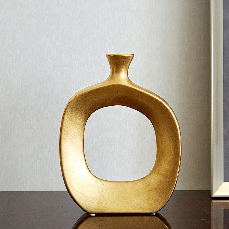 Golden Hollow Vases