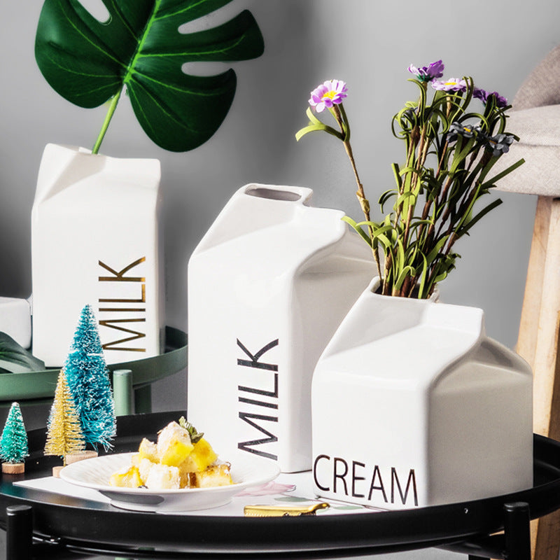 Nordic Milk and Cream Ceramic Vase