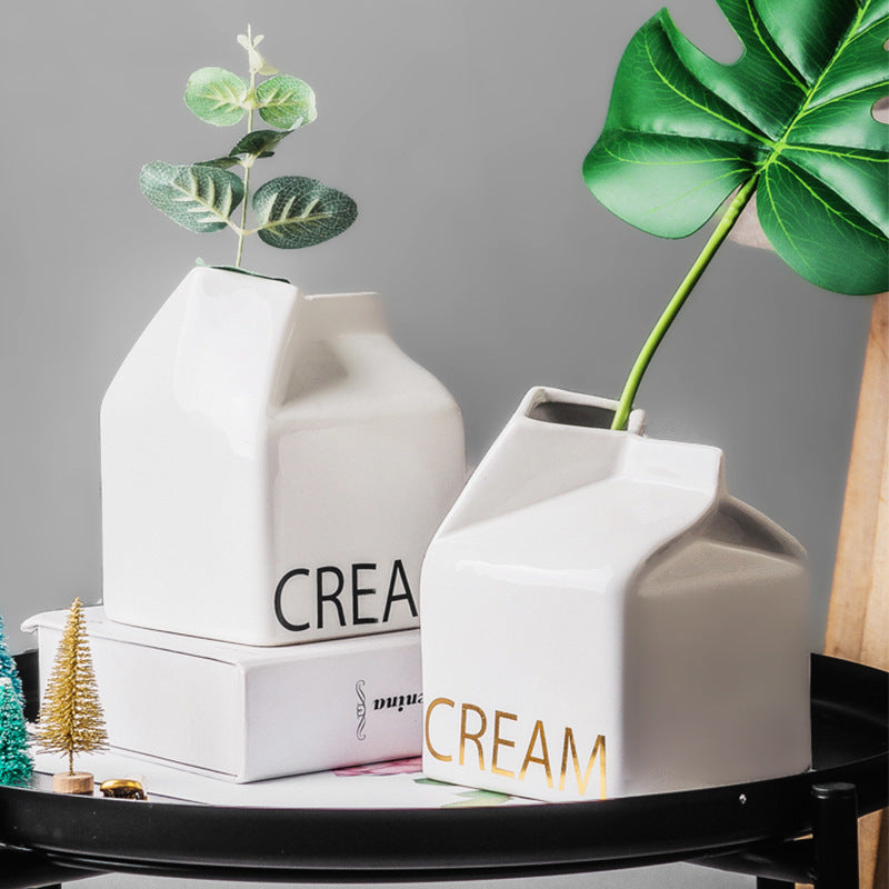 Nordic Milk and Cream Ceramic Vase