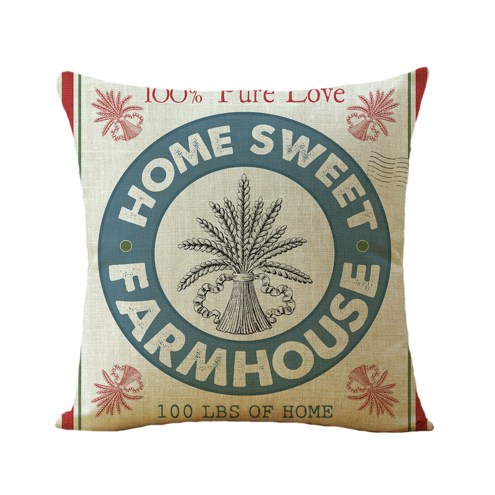 Farmhouse Linen Decorative Throw Pillow