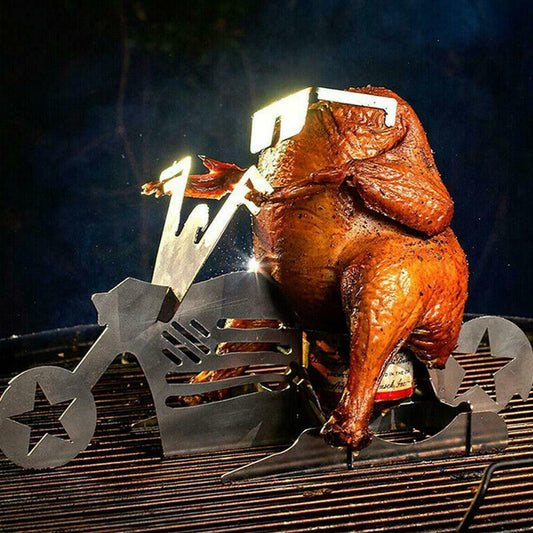 Just for fun! Motorcycle Stand for Grilling Chicken