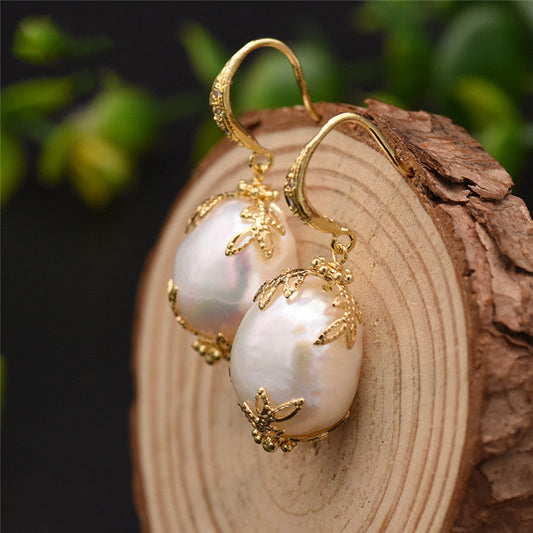 Baroque Freshwater Pearl Dangle Earrings