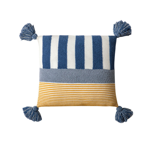 Stripes and Tassels Decorative Throw Pillow