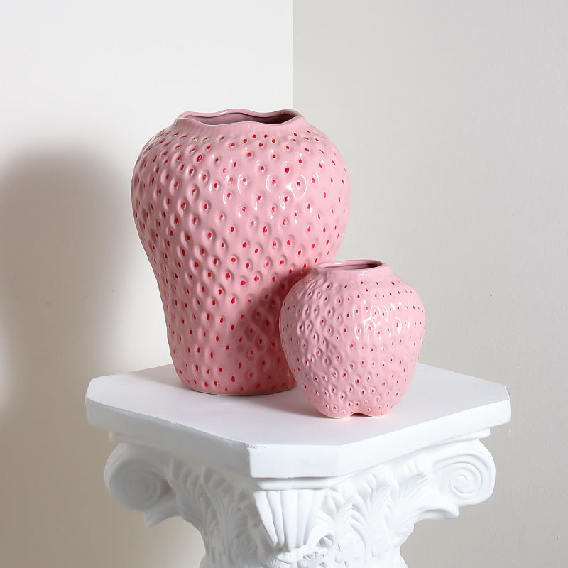 Ceramic Strawberry Vase