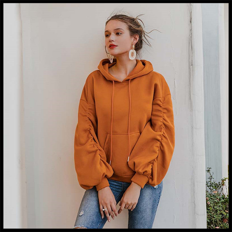 Pumpkin Lantern Sleeve Hoodie