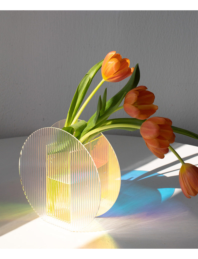 Nordic Irridescent Minimalist Acrylic Vase