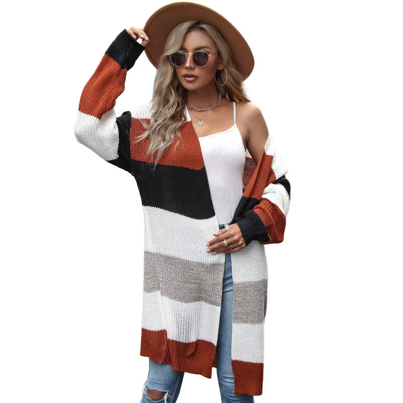 Colorblock Cardigan Sweater