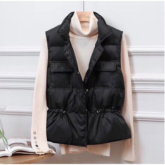 Bubble Down Vest Cinch Waist