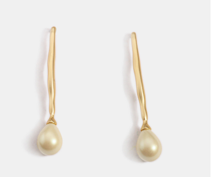 Teardrop Pearl Drop Earrings