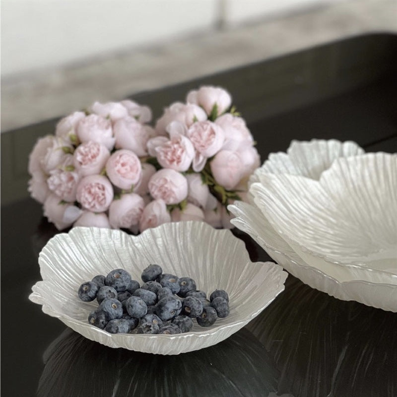 Pearlescent Flower Fruit Tray Bowl