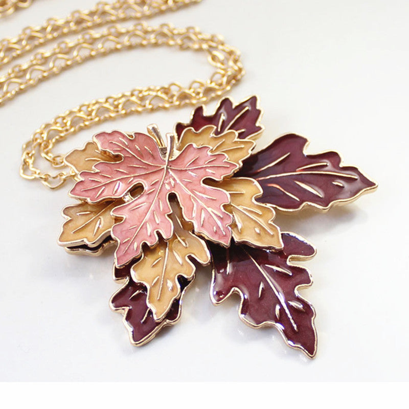 3 Maple Leaves Necklace