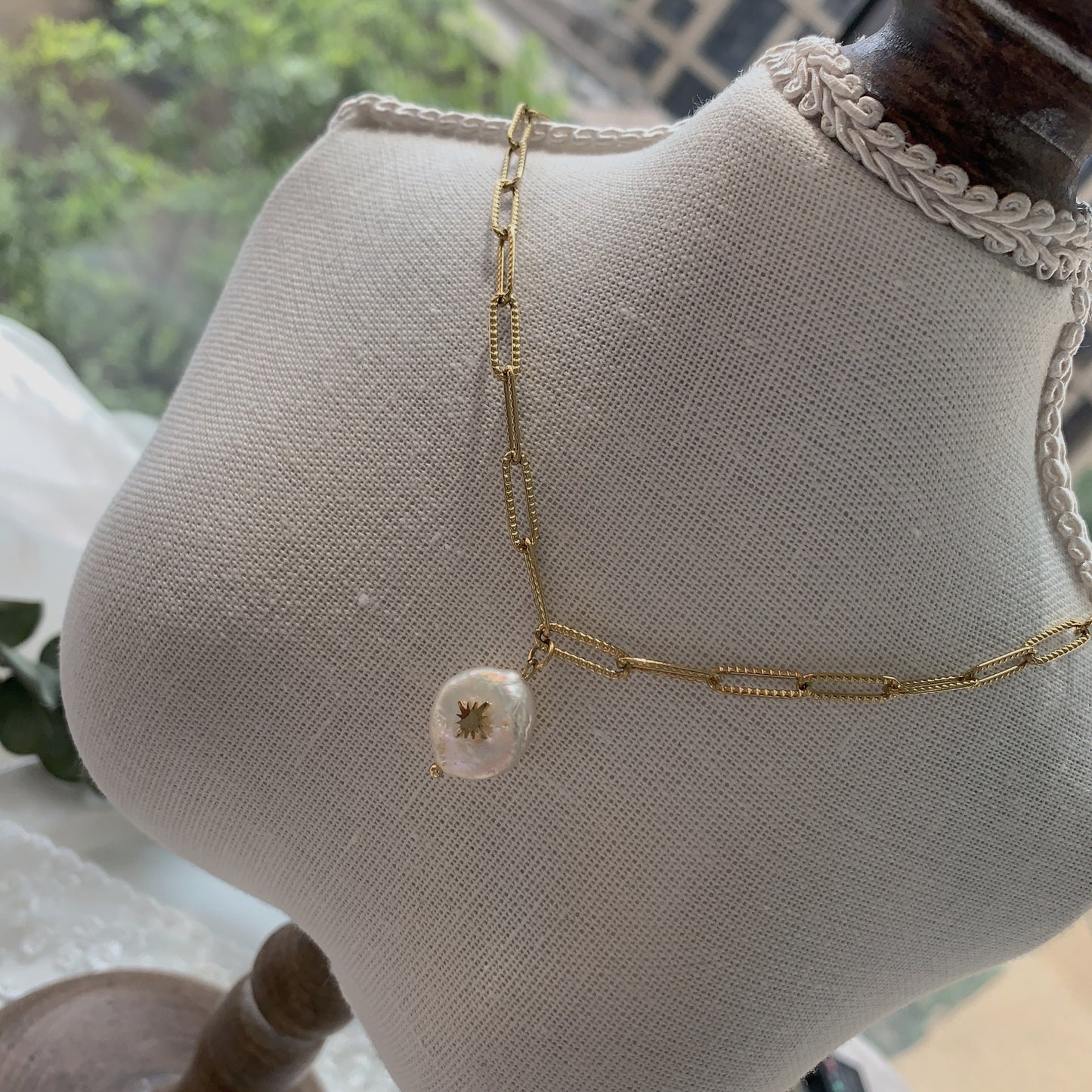 Star Pearl Necklace and Bracelet Set