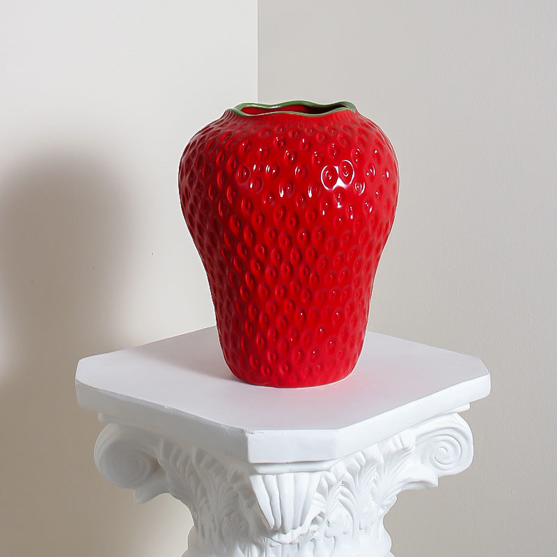 Ceramic Strawberry Vase