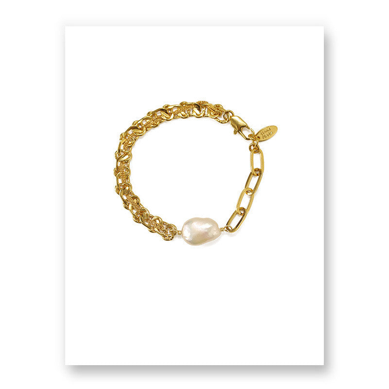 Pearl and Chain Bracelet