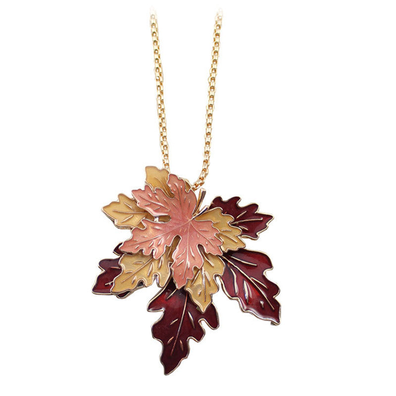 3 Maple Leaves Necklace
