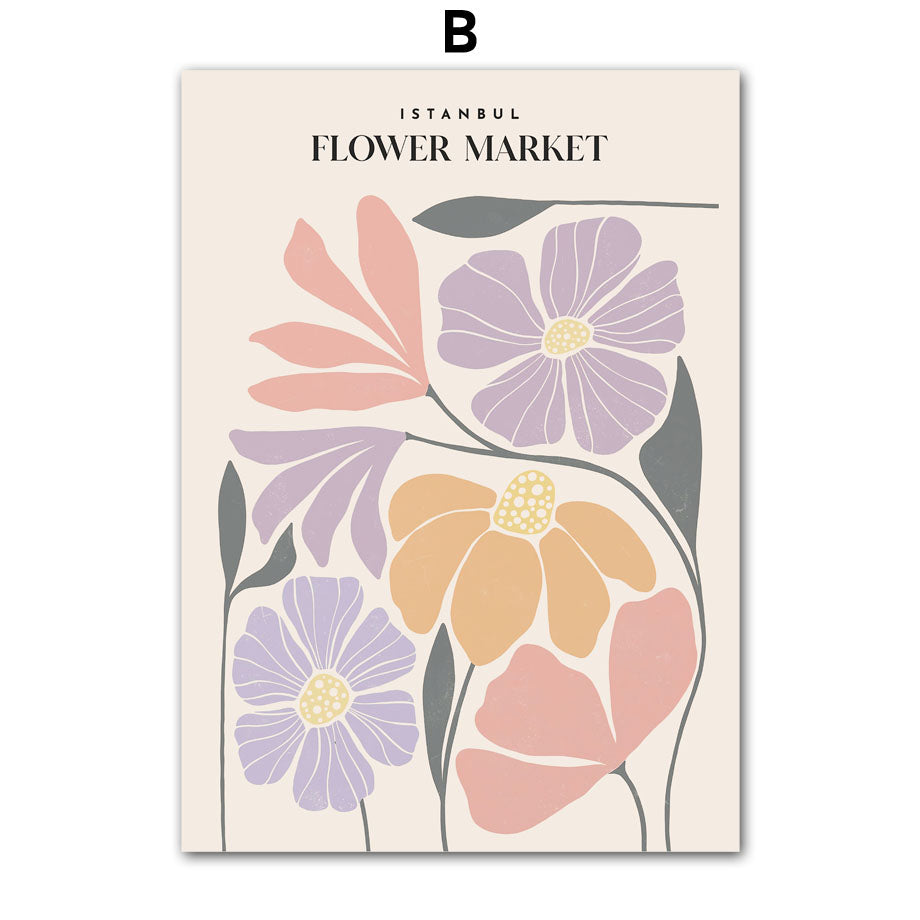 Flower Market on Canvas