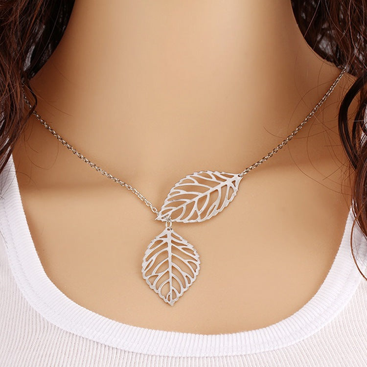 Double Leaf Necklace