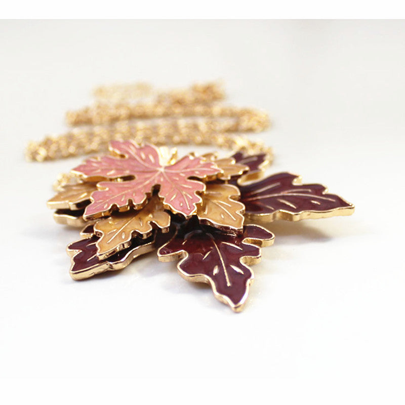 3 Maple Leaves Necklace