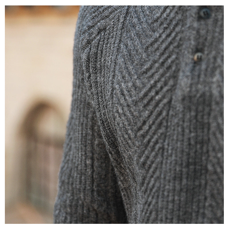 Men's Knit Button Sweater