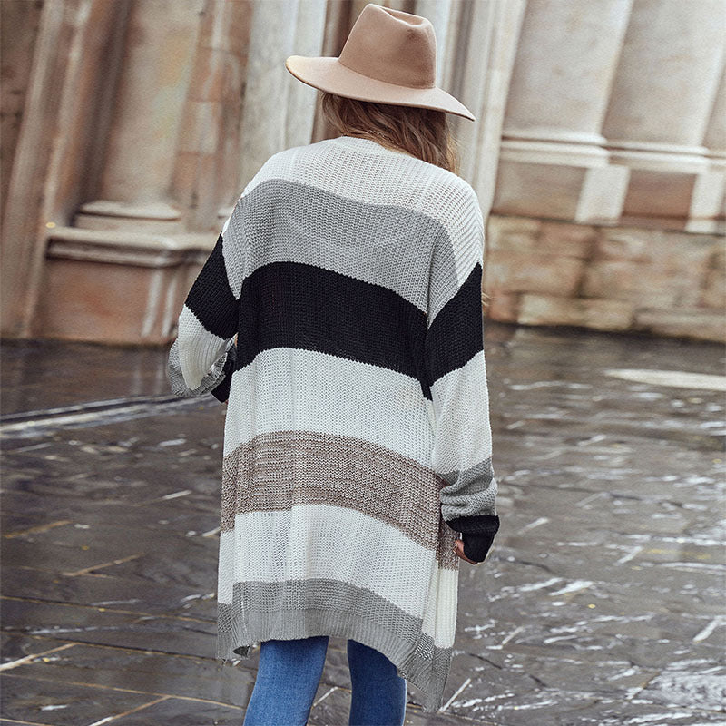 Colorblock Cardigan Sweater