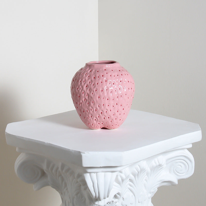 Ceramic Strawberry Vase