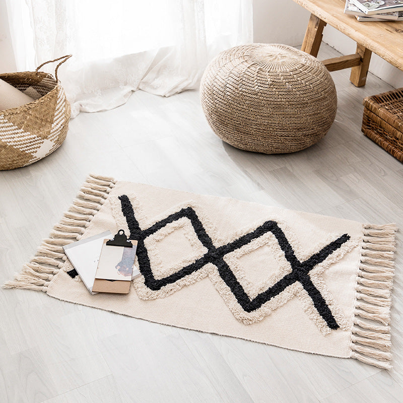 Boho Tufted Tassel Rug