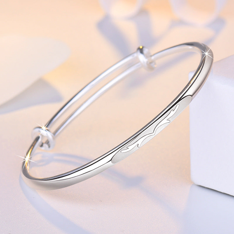 Silver Antler Bangle