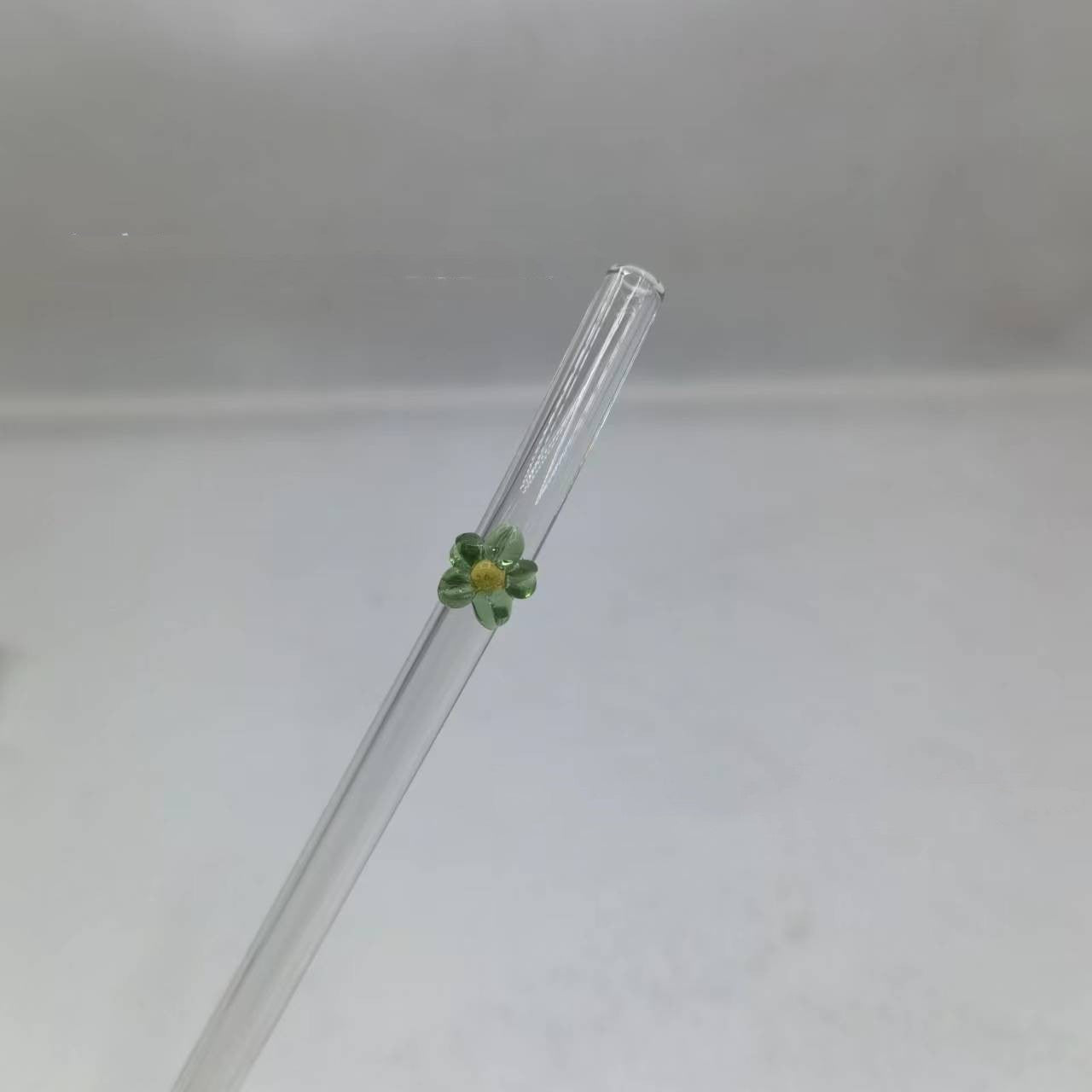 Glass Flower Straw