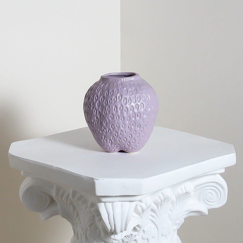 Ceramic Strawberry Vase