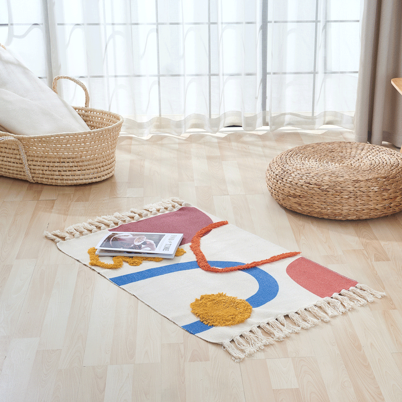 Boho Tufted Tassel Rug