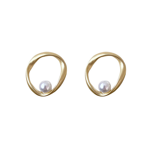 Irregular Tiny Pearl Stud Earrings