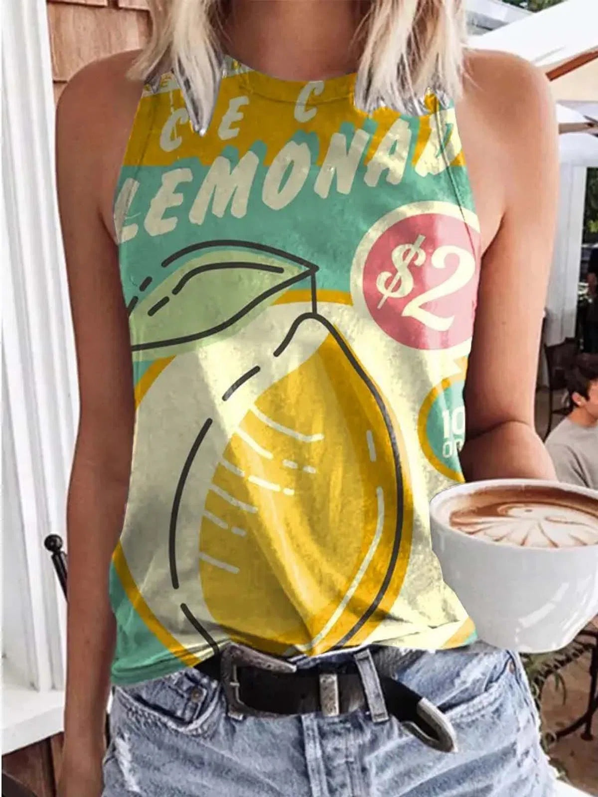 Vintage Graphic Tank Top- Dream/Orange Juice/Tomatoes/Lemonade/Coffee/Strawberry/Vintage Sports