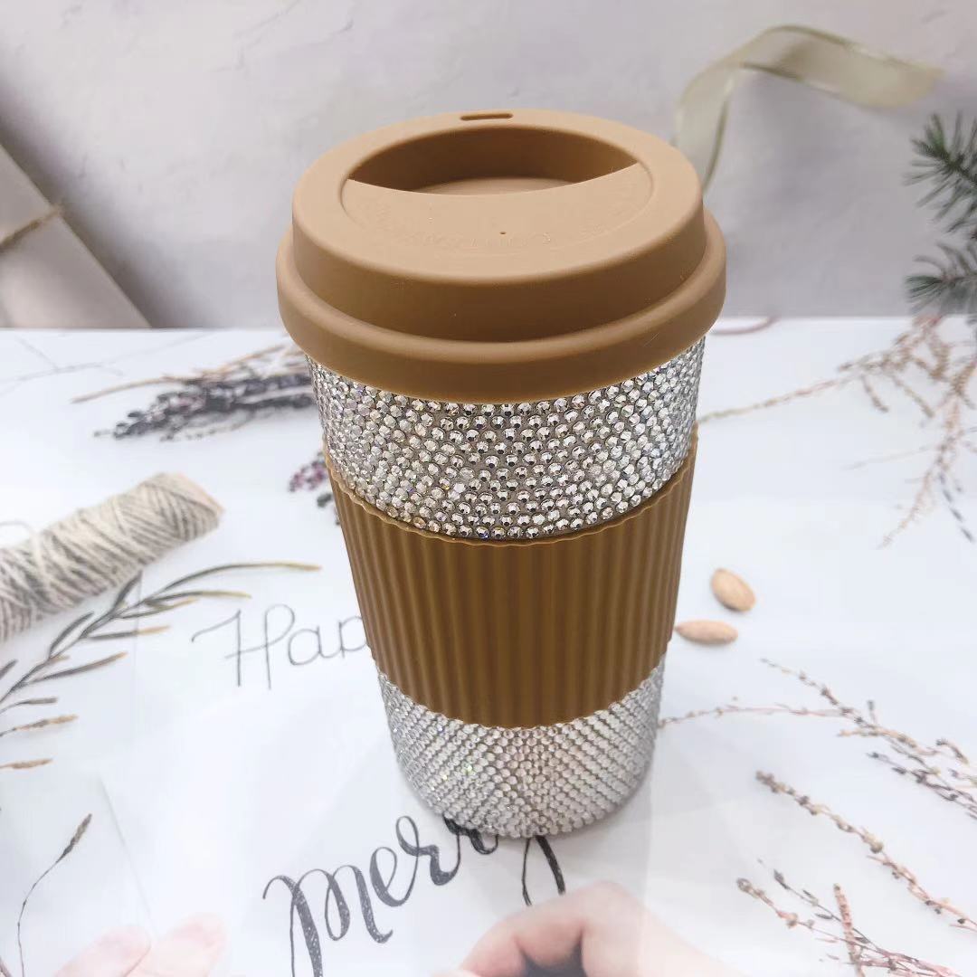 Bling Sparkle Travel Coffee Cup Mug with Lid