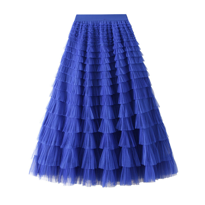 Ruffle Layered Maxi Skirt