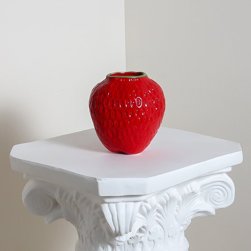 Ceramic Strawberry Vase