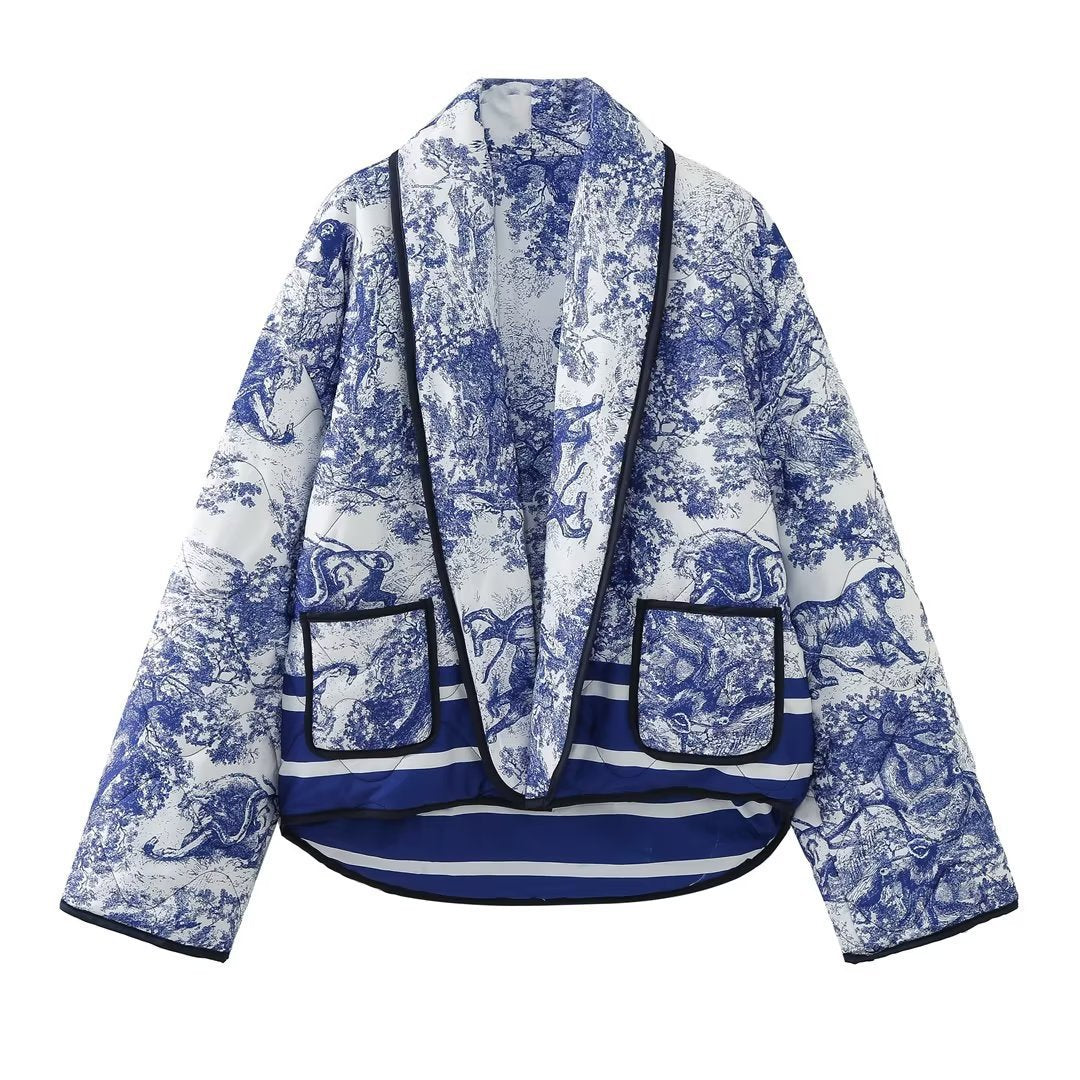 Toile Quilt Coat