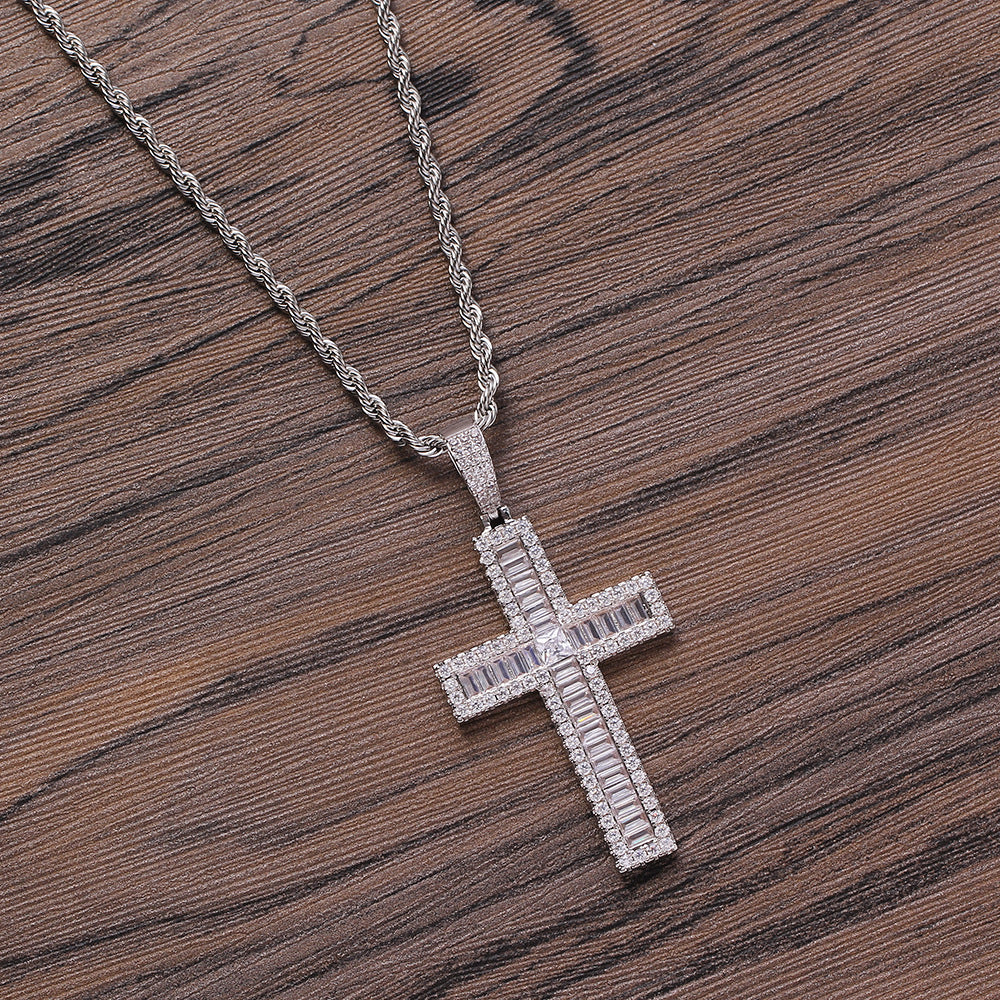 Cross Pendant Zircon Necklace