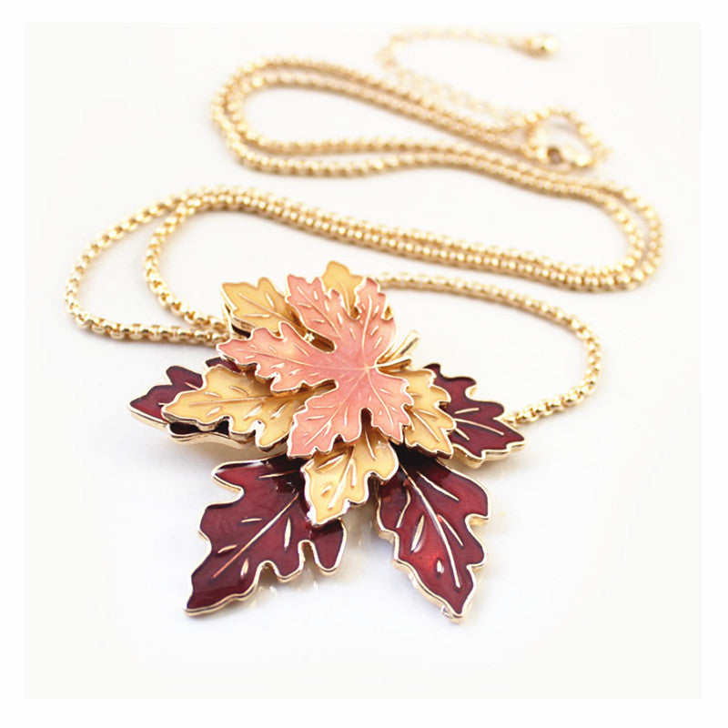 3 Maple Leaves Necklace