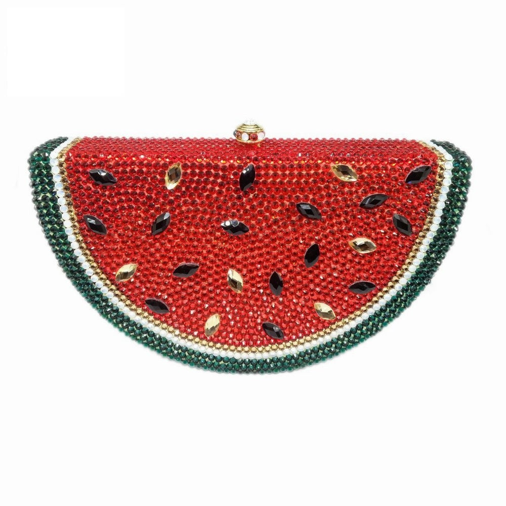 Rhinestone Watermelon Clutch Purse